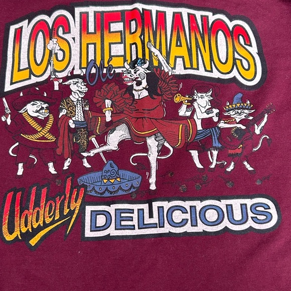 Los Hermanos Mexican Restaurant Vintage 90s Y2K Graphic Tee Shirt Unisex  Large - Picture 7 of 10